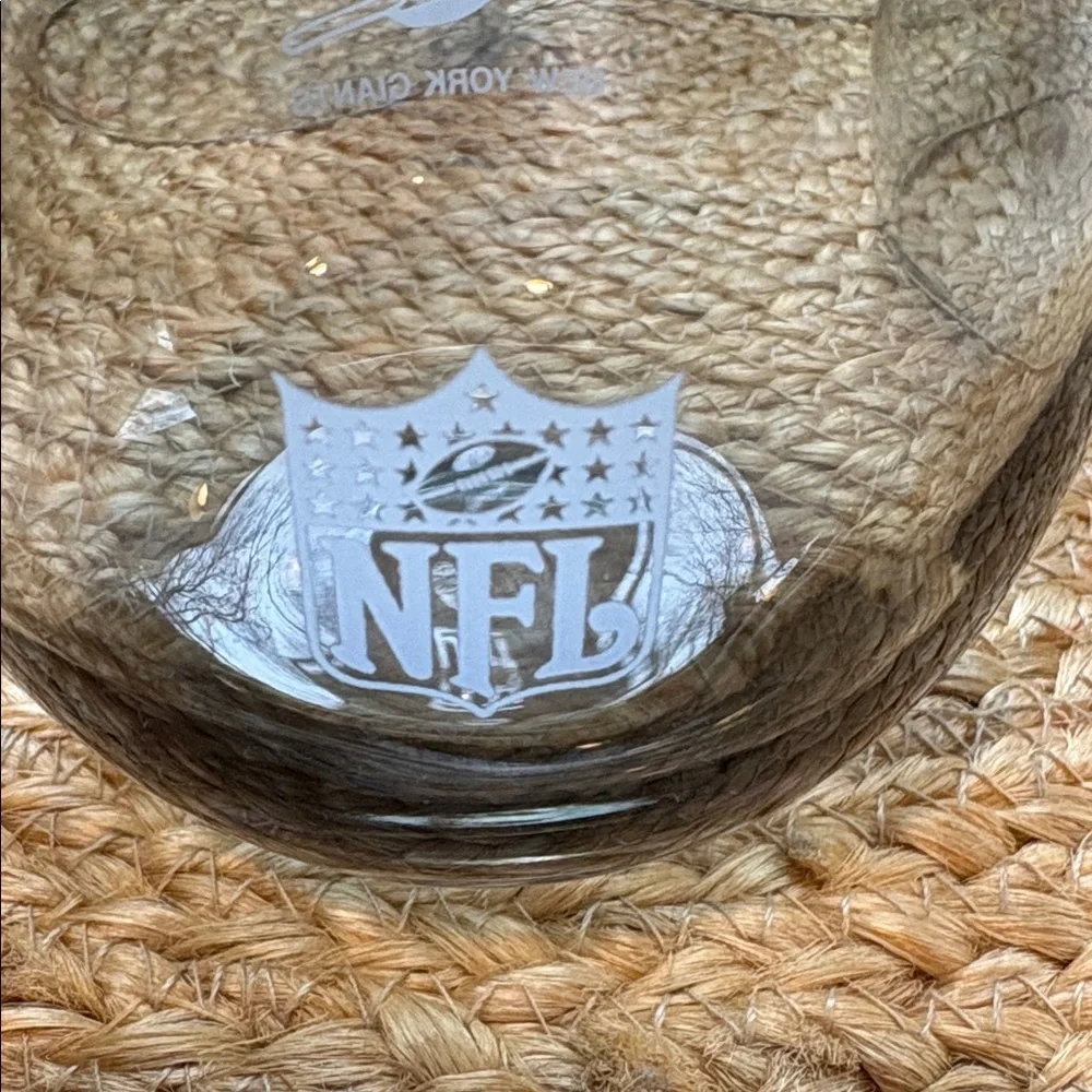 (4) Vintage Smokey NY Giants NFL Lowball Cocktail Glasses